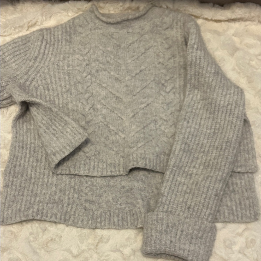 All Saints Light Gray Women's Knit Sweater Small - Picture 8 of 8